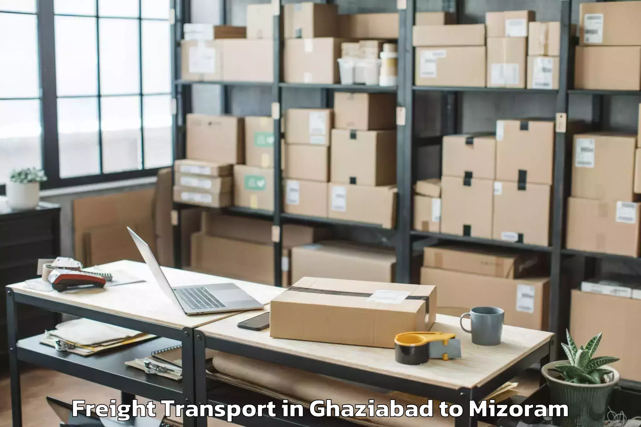 Hassle-Free Ghaziabad to Lawngtlai Freight Transport